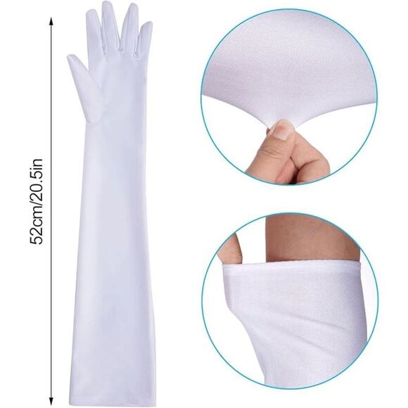 🤍✨ 6PCS 1920s White Accessories Flapper Great Gatsby Retro Costume Set NEW - Picture 7 of 16